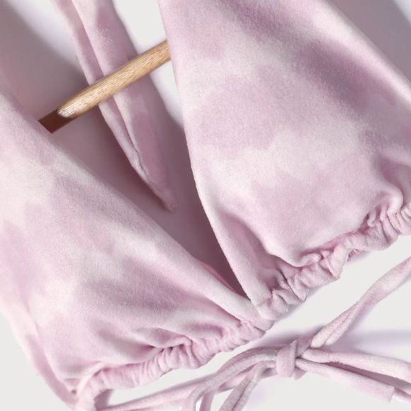 RVCA Live and Let Dye Light Purple Tie-Dye Halter French Bikini M - Picture 13 of 14